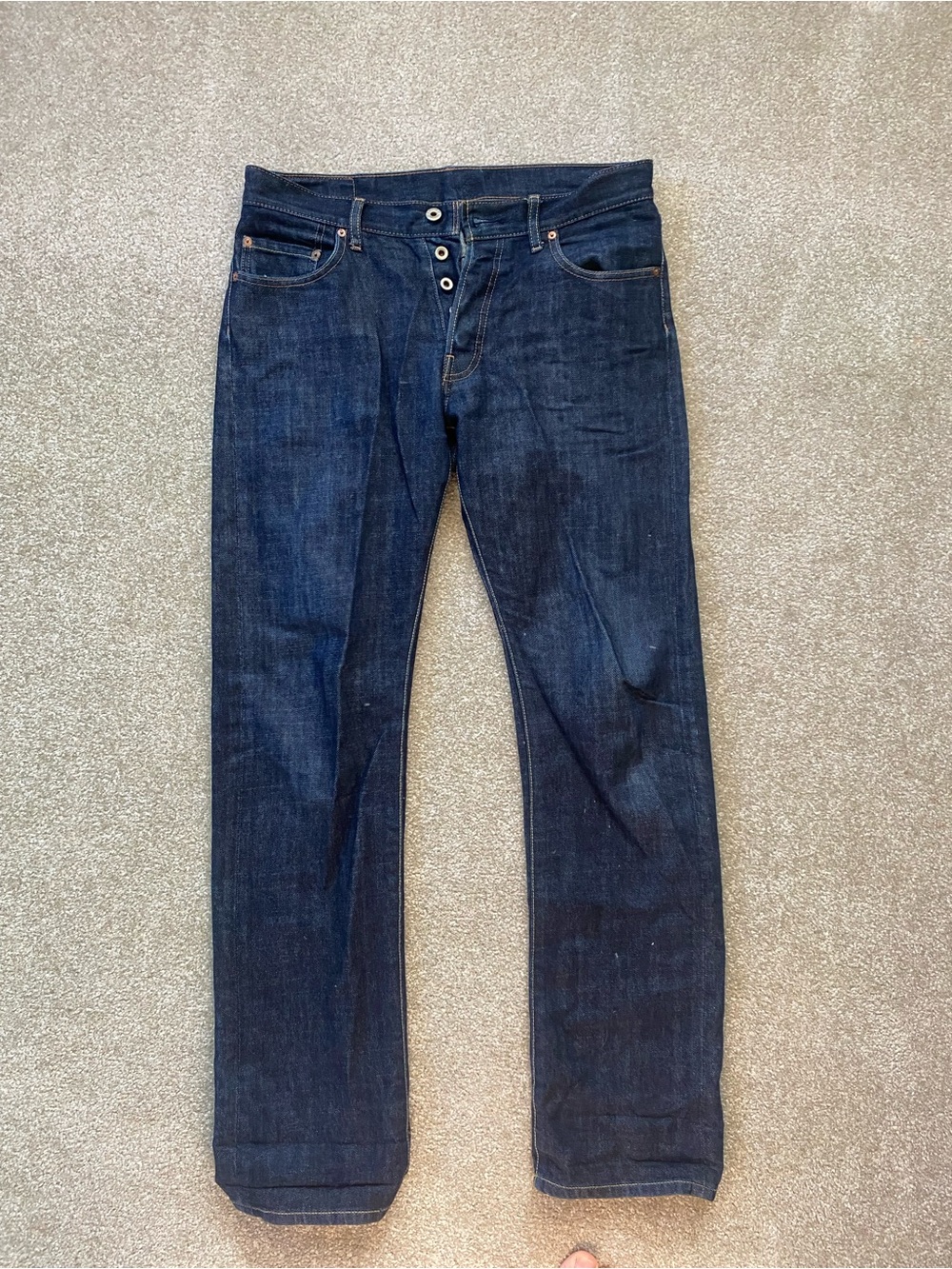 Men's Straight Fit Indigo Denim Jeans